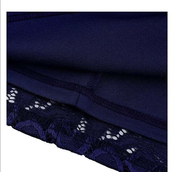 Navy Blue Lace Dress - Picture 5 of 5